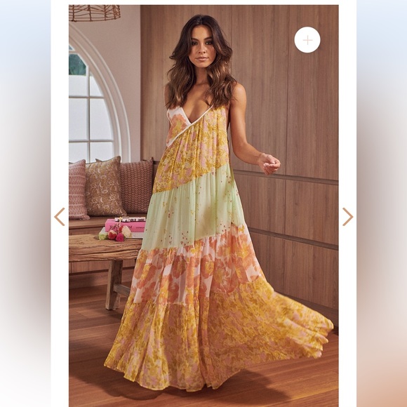 NWT Free People Luna Grace Tiered Maxi Dress - Picture 4 of 16